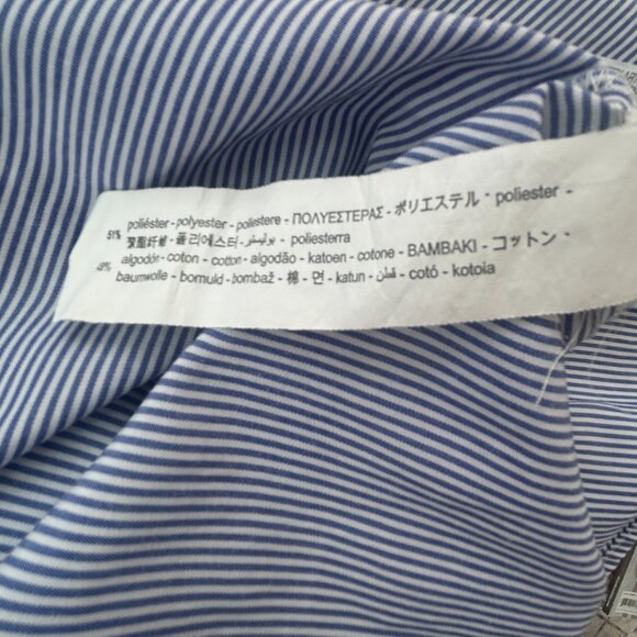 Zara Preppy Varsity Blue Pinstripe shirt – Women’s Medium M - Picture 11 of 13